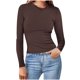 thumbnail image 2 of Tops de manga larga,Blusa de lentejuelas para mujer, manga corta, cuello en V, poliéster, informal, holgada, para uso diario, sopatenor, 2 of 8