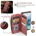 thumbnail image 6 of for Samsung Galaxy S20 Plus Case Wallet for Women and Men, Samsung Galaxy S20 Plus Case, PU Leather Magnetic Flip Strap Wristlet Zipper Card Holder Wallet Business Phone Cover for S20 Plus, Red, 6 of 10