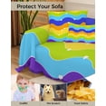 thumbnail image 4 of Rainbow Sofa Couch Covers for Dogs,Washable Sectional Couch Slipcovers for Loveseat with Tassels,Watercolor Gradient Heart Geometric Stripes Non Slip Sofa Throw Cover Blanket Large 71''x102'', 4 of 8