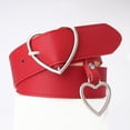 thumbnail image 4 of Heart Buckle PU Leather Alloy Buckle Waist for Red Red Heart 105cm, 4 of 6