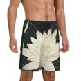 thumbnail image 2 of Naloa Golden Lotus Men's Short Pajama Pants, Pj Shorts, Lounge Comfort Shorts-4X-Large, 2 of 6