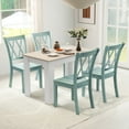 thumbnail image 2 of Costway 5 PCS Dining Set Modern Rectangle Table & 4 Rubber Wood Chairs Kitchen Breakfast, 2 of 10