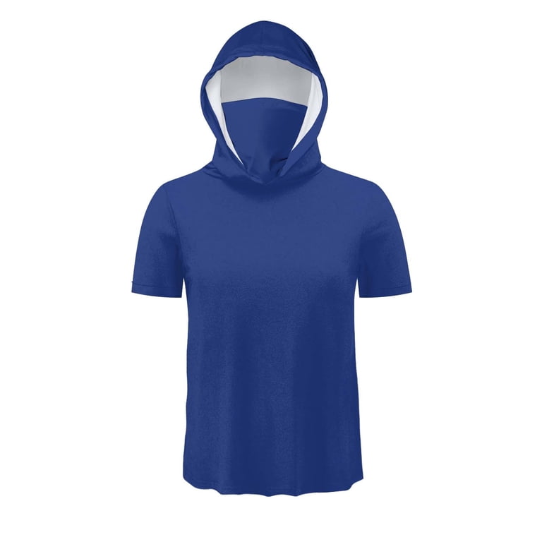 TKLPEHG Mens Fishing Hoodie Shirt with Face Mask UPF 50+ Sun