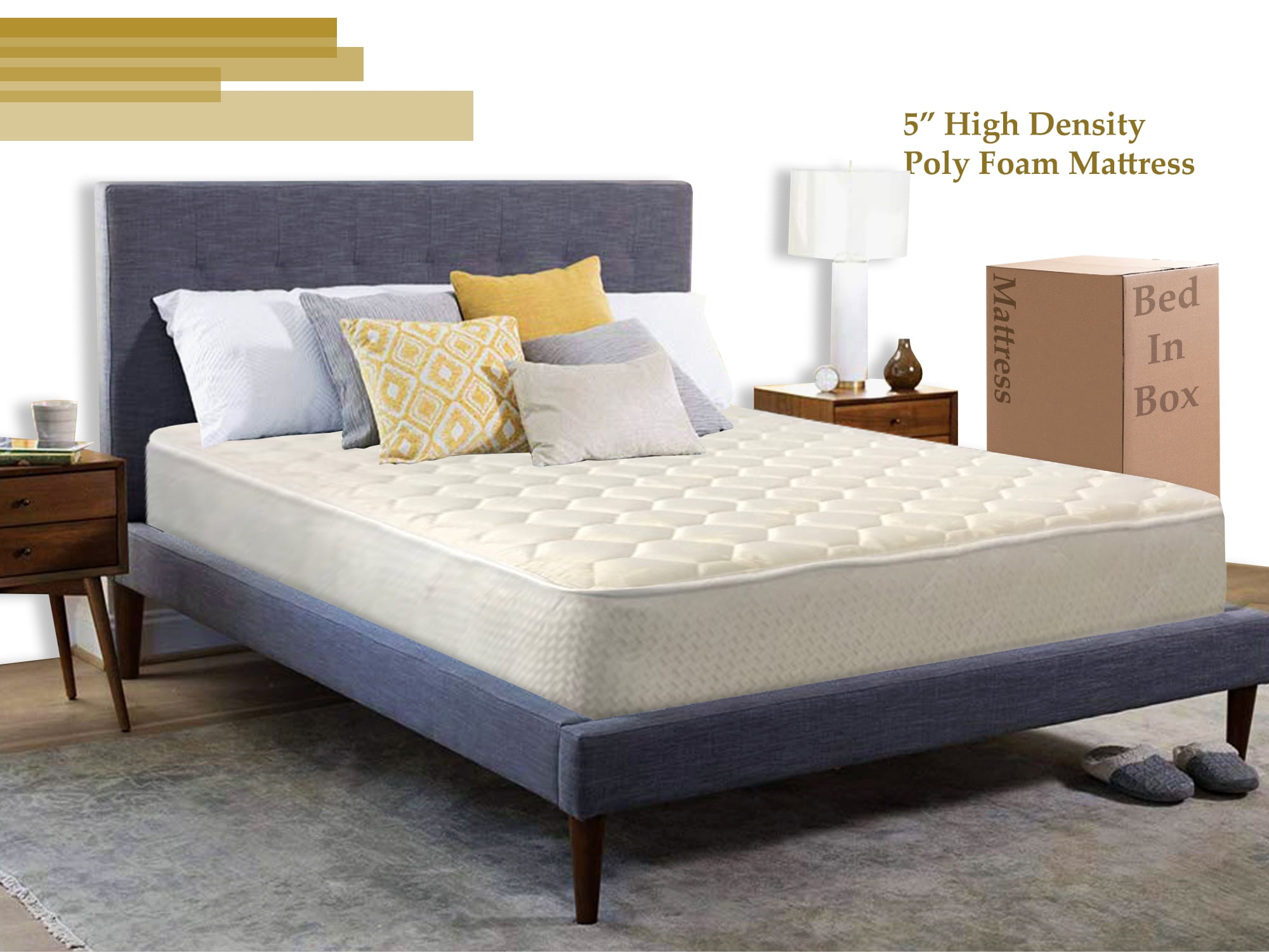 Wayton 5 Inch Special Size Medium Firm Top High Density Poly Foam Rolled Mattress For Rv Cot Folding Bed Daybed Good The Back 80 X 36 High Density Poly Foam Rolled Mattress