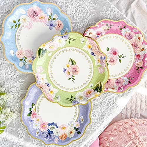 Kate Aspen Vintage Floral Tea Party 9 in. Premium Decorative Paper