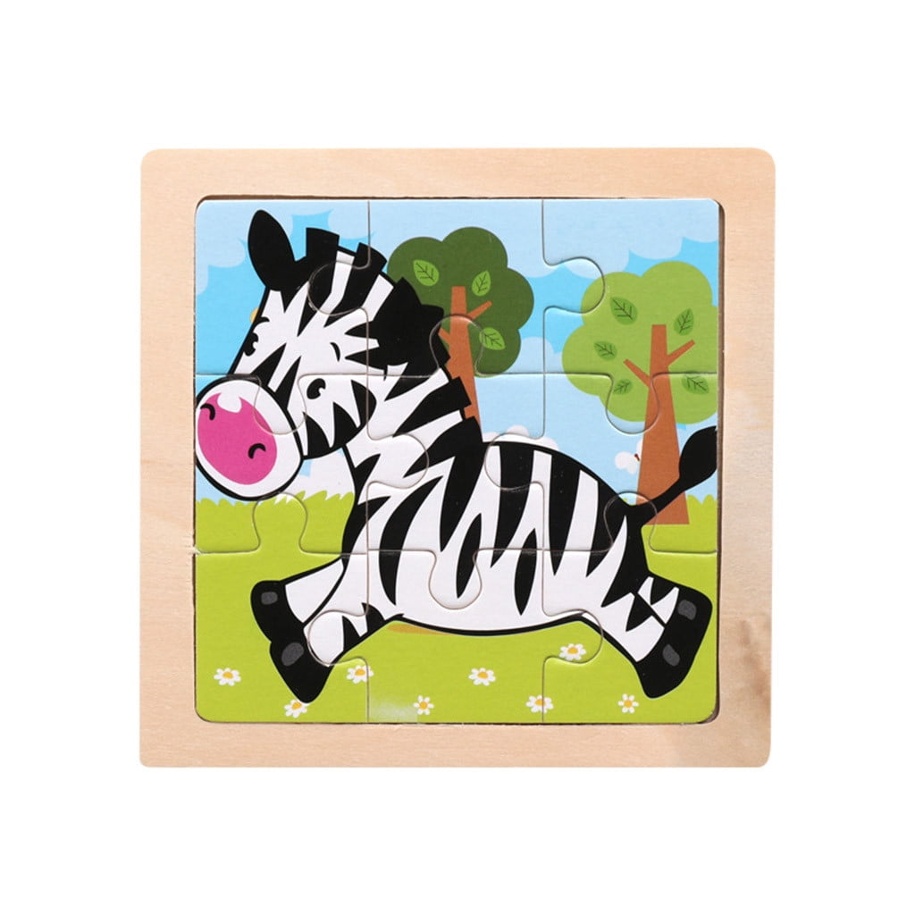 Fridja Puzzles Toys for Kids for Age 25, 9 Pieces Wooden Zebra Kids