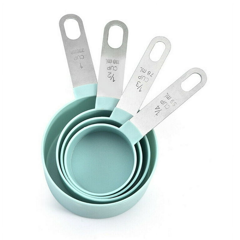 8pcs Stainless Steel Measuring Cups Spoons Kitchen Baking Cooking Tools Set(Green)  