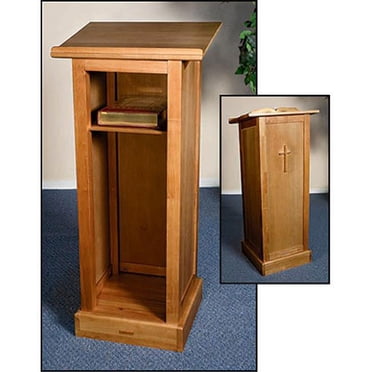 Clear Acrylic Lectern with Adjustable 20.5-inch Round Reading Surface ...