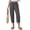 8# Gray, variant on Capri Pants for Women Linen Barrel Petite Pants High Waisted Pull On Elastic Waist Casual Summer Capris Beach Vacation Trouser Khaki S