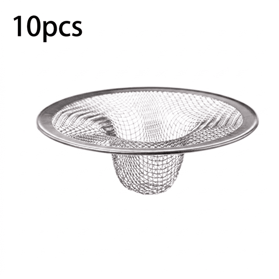 ROSEXIXI Sink Strainer 10pcs 4.41in Stainless Steel Sink Filter Anti-Clogging Garbage Disposal Strainer Rust-Resistant Fine Mesh Cover for Kitchen Sink Bathroom Tub and Floor Drain Clog Prevention