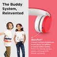 thumbnail image 5 of LilGadgets Connect+ Wired Kids Headphones for School with Microphone, Volume Limiting & Noise Cancelling On-Ear Headset with Cord, SharePort Technology & SoftTouch Padding, Red, 5 of 5