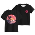thumbnail image 2 of YDFCWXW Oversized Graphic Floral T Shirts for Teens Girls Loose Tees Preppy Clothes Casual Vintage Tops (Black, 110), 2 of 7