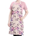thumbnail image 5 of Pioneer Flower Floral Print Pattern Apron-Garden Aprons for Women with Pockets-Cotton Linen Waterproof Kitchen Cooking Gardening Aprons Adjustable for Kitchen,Cooking,BBQ and Salon 33x27 Inch, 5 of 7