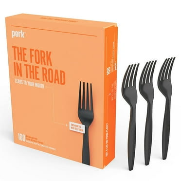 Perk Plastic Fork Heavy-Weight Black PK56392