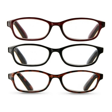 Equate 3-pack Women's Rectangular Reading Glasses Ts-2012,  3.25