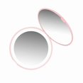 thumbnail image 4 of Espejo de maquillaje portátil plegable con aumento de 10X y 12 LED (rosa), 4 of 14