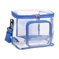 thumbnail image 1 of Bolsa de almacenamiento transparente, bolso de hombro informal portátil de PVC para juegos deportivos y citas, 1 of 8