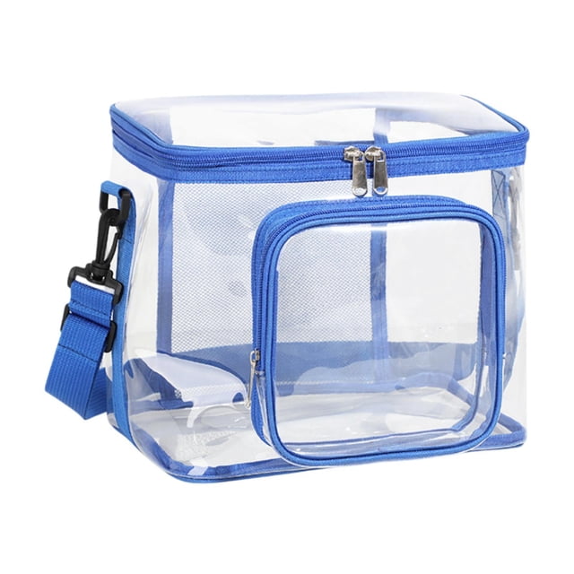 Bolsa de almacenamiento transparente, bolso de hombro informal portátil de PVC para juegos deportivos y citas