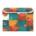 thumbnail image 2 of BZSMCE Storage Bin Cube Organizer Basket with Flip-Top Lid Color-block Berry Delight Printed, 2 of 7