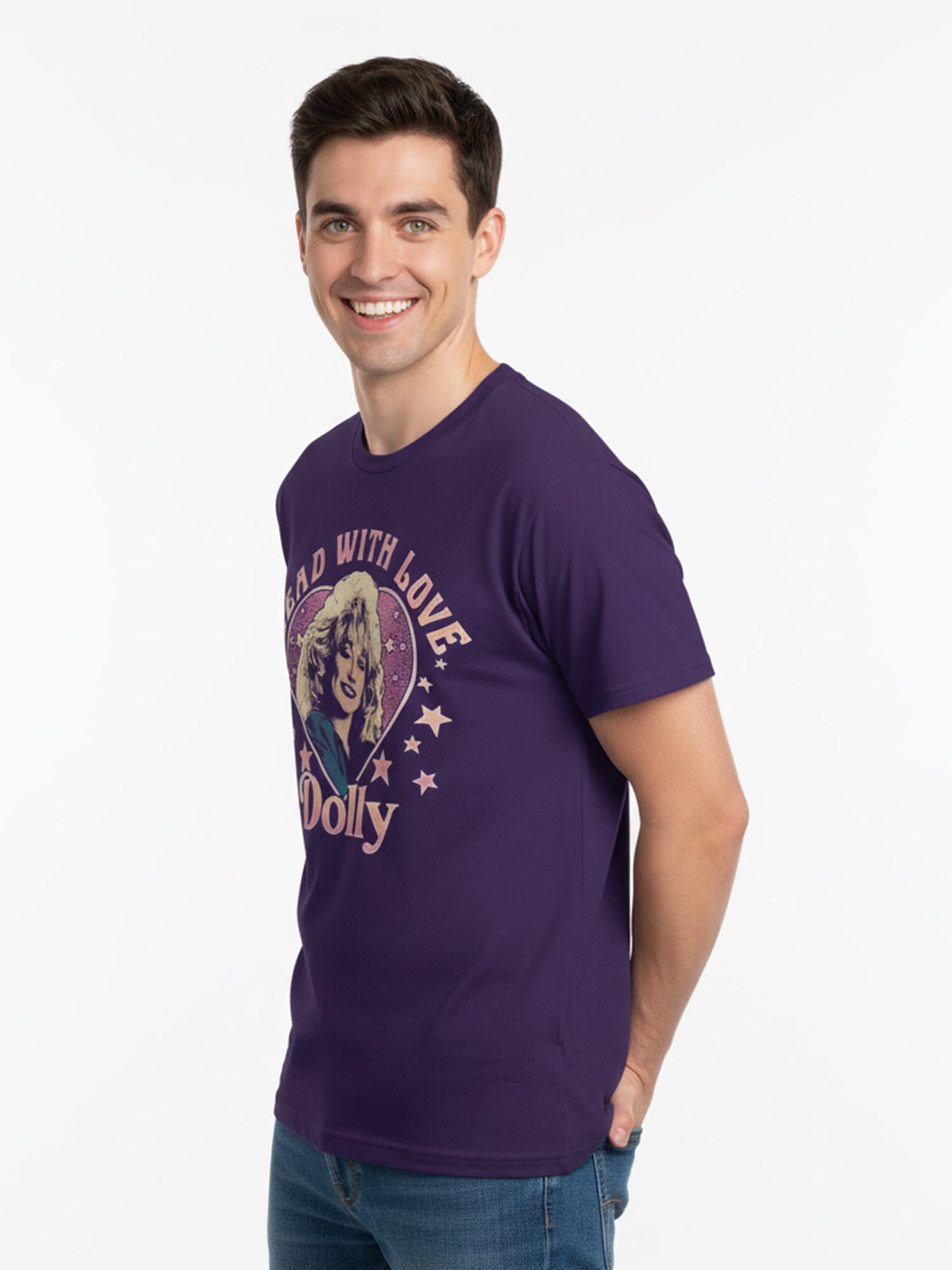 Dolly Parton, Men's & Big Men's Pride Graphic Tee, Lead With Love, Sizes S-3XL