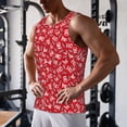 thumbnail image 5 of Gukieu Hohoho3 Print Men's Quick Dry Fitness Vest, Round Neck Sleeveless Fitness Bodybuilding Top-Small, 5 of 7