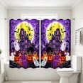 thumbnail image 5 of White Base Pumpkin Witch Hat Bat All Over Kitchen Curtain,Short Panel Window Valance for Sink,Breakfast Nook,Home Decor, 5 of 5