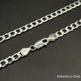thumbnail image 2 of Sterling Silver 925 Curb Chain 5MM, 16"-24", Curb Link Chain Necklace, Italian Made Sterling Silver 925 Unisex Chain, 2 of 5