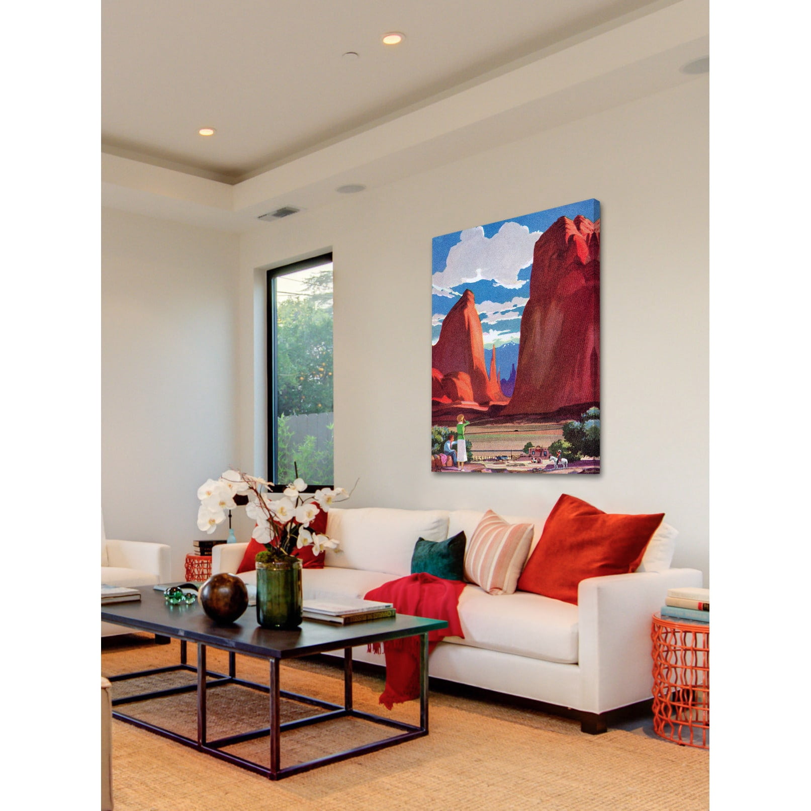 "Red Rocks" Painting Print on Wrapped Canvas