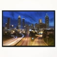thumbnail image 1 of Design Art Atlanta Skyline Twilight Blue Hour Framed Canvas Art Print, 1 of 3