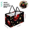 thumbnail image 2 of Seven Starred Ladybird Large Capacity Oxford Cloth Picnic Basket Reusable Laundry Bag Easter Basket Foldable Box, 2 of 7