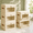Beige-Large - 5 Pack, variant on Medium Fabric Storb- Collapsible With Open Window 4 Pack Closet Baskets For Shelves Stackable Decorative Boxes Home Dorm Beige 13.7"x 9.8" X