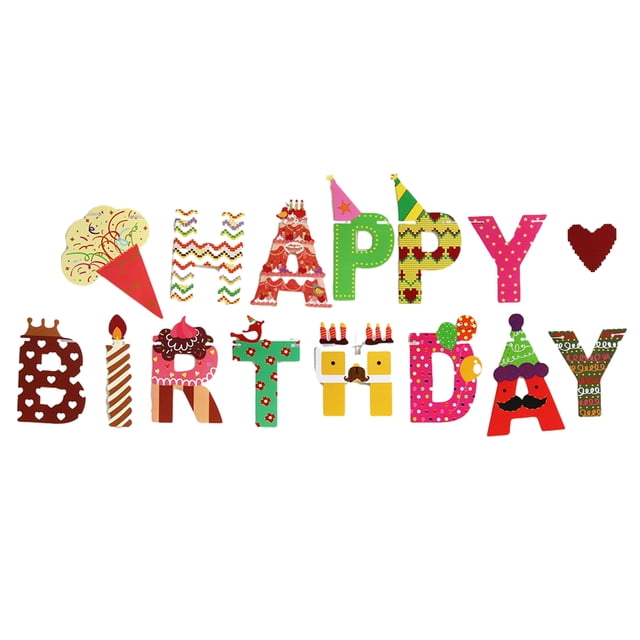 Conjunto de tarjeta de papel de Arcoiris Wosthever 1 Uds. cartel de feliz cumpleaños 9.8 pies tipo 2