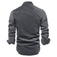 thumbnail image 3 of Autumn Long Sleeved Slim Men Shirt Mens Fashionable Simple Corduroy Business Slim Fit Solid Color Cardigan Long Sleeve Shirt, 3 of 4