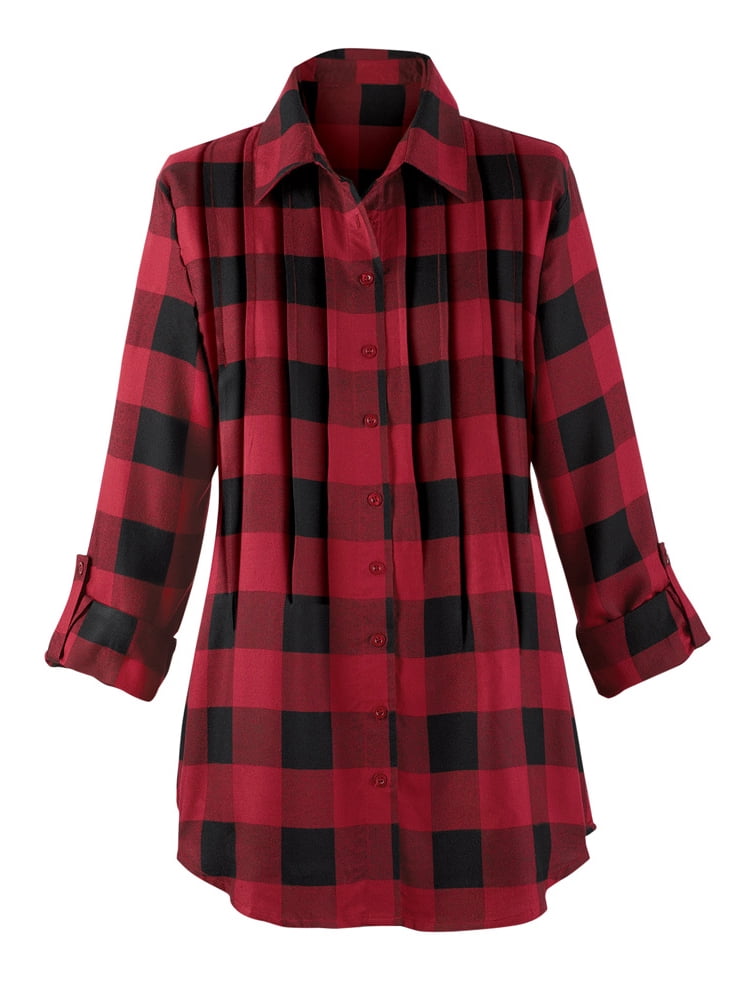 plus size buffalo plaid dress