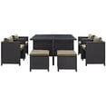 thumbnail image 3 of Modway Inverse 9 Piece Outdoor Patio Dining Set, Multiple Colors, 3 of 4