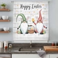 thumbnail image 5 of Easter Gnomes Sheer Curtains 45 Inches Long, Spring Farmhouse Bunny Eggs Wooden Grain Light Filering Curtains, Breathable Simi Curtain Privacy Drapes for Kitchen Bathroom Small Window Treatment, 5 of 9