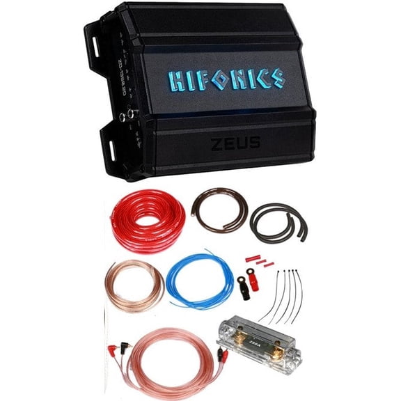 Hifonics ZD-1350.2D 1350W RMS Class-D 2-Channel Car Stereo Amplifier   0 Gauge Amp Kit