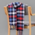thumbnail image 1 of Bufanda a cuadros para hombre de otoño e invierno, borla de cachemira a cuadros, bufanda para hombre para padres e hijos, 1 of 5