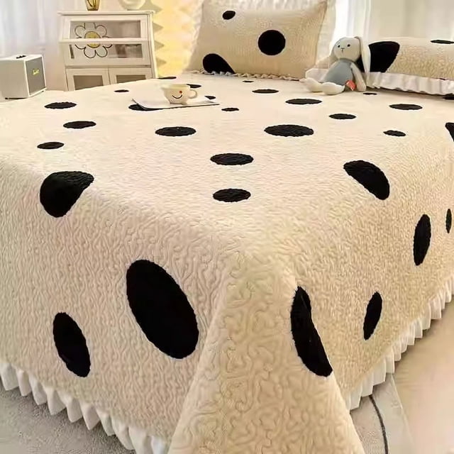 Winter Luxury Plush Bed Sheet Set Home Textile Double Bedspread Pillowcase 3pcs Bedding Set Multifunctional Blanket Bed Linens