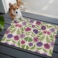 thumbnail image 4 of Summer Pink Purple Flower Washable Small Entryway Area Rugs 2'x3', Vintage Country Watercolor Floral Green Leaf Low Pile Throw Rug Non-Slip Sturdy Edge Binding Carpet for Front Door Floor Room Entry, 4 of 9