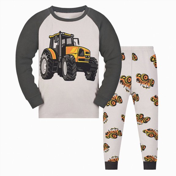 Toddler Boys Clothes Little Autumn Winter Cartoon Long Sleeve Elastic Waist 1T 2T 3T 4T 5T Sleepwear Pajamas 2Pcs Set