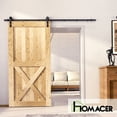 thumbnail image 3 of Homacer 5-in-1 44in x 80in Pine Wood Frame Barn Door without Installation Hardware Kit, 3 of 7