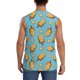 thumbnail image 4 of Balery Lemon Ice Cream Camisetas sin mangas para hombre, absorbe la humedad y protege contra el mal olor.-Large, 4 of 7