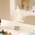 thumbnail image 7 of Christmas Tree 10.24inch Artificial Christmas Trees Mini Sisal Snow Frost Trees with Wooden Base European Style White Desktop Christmas Tree for Christmas Party Home Table Craft Decorations, 7 of 7