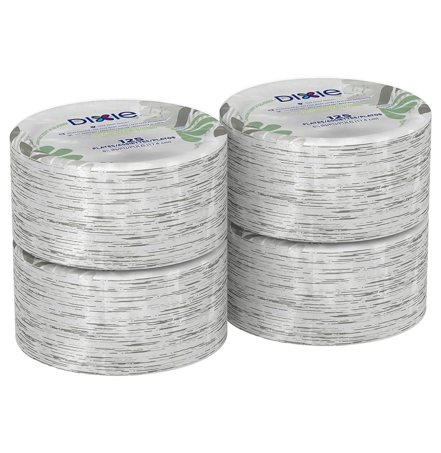Pathways Medium-Weight Paper Plates, 6 7/8-inch, 500/Carton (UX7WS)