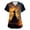 Multicolor, variant on Halloween Scrub Tops for Women Plus Size Pumpkin Witch Ghost Print V Neck Scrubs Trendy Loose Holiday Nurse Uniform Shirts with Pockets Black XL