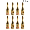 thumbnail image 3 of Shisuyan 8pcs 4MM Gold Plated Musical Audio Speaker Cable Wire Banana Plug Connector, 3 of 8
