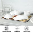 thumbnail image 7 of Farmhouse Rooster Flowers Dish Drying Mats Kitchen Mat Microfiber Counter Absorbent Dish Pad Drainer Rack 18"x24", 7 of 7
