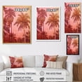 thumbnail image 4 of Designart "Shadowy Vintage Pink Palm Trees III" Palms & Palm Trees Floater Framed Canvas Wall Art, 4 of 5