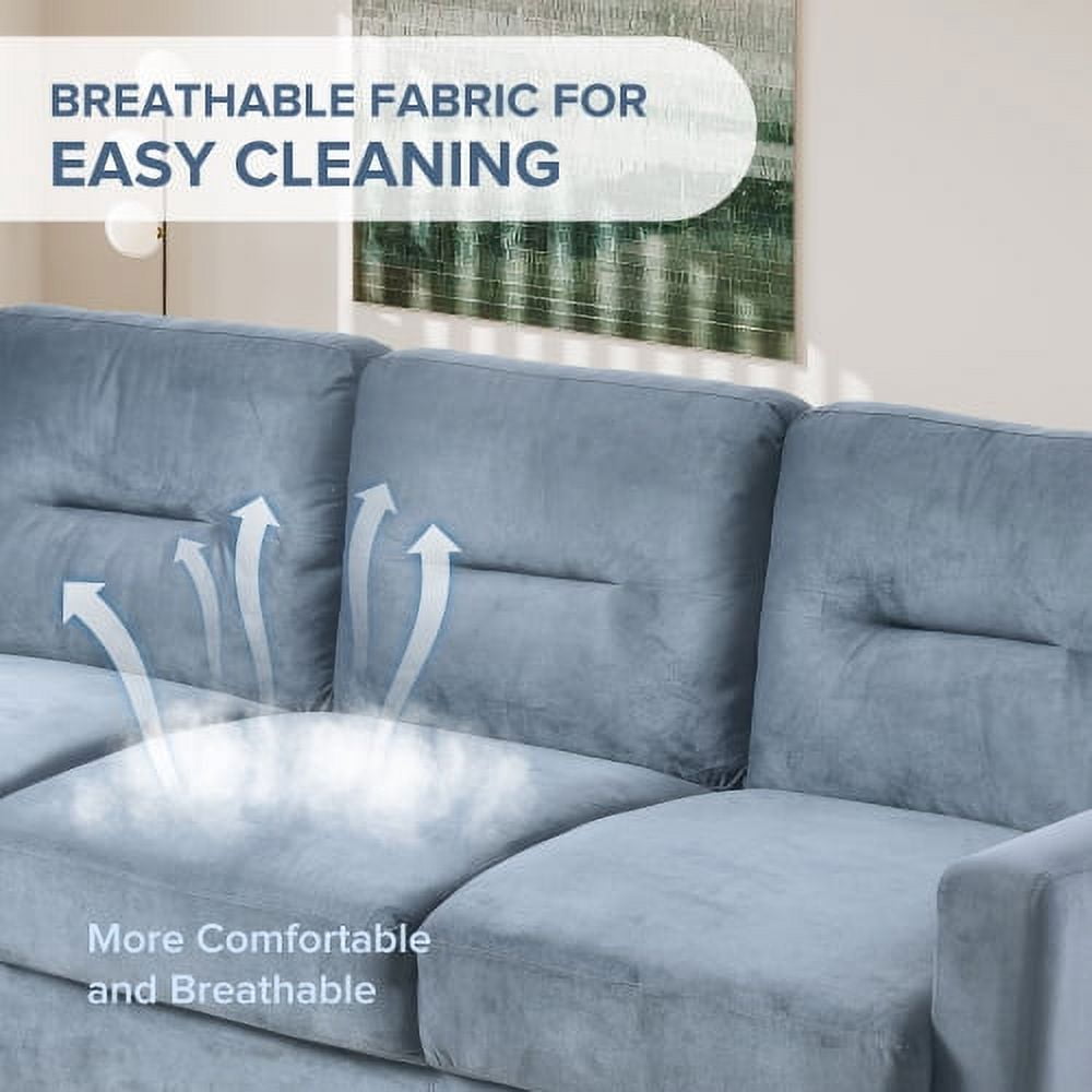 BSHTI Couch Comfortable Sectional Couches and Sofas for Living Room Bedroom Office Small Space